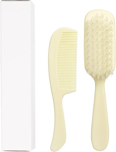 Dukal PCB2 DawnMist Baby Comb & Brush Set – Ivory – Gentle, Non-Scratch Grooming Tools with Soft Bristles for Newborns – 1 Set in Saudi Arabia
