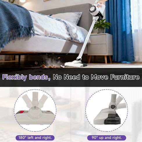 POMBEU Cordless Vacuum Cleaners for Home, Hardwood Floors Vacuum Mop All in One, Lightweight Stick Wireless Cleaner, Detachable Water Tank and Mop. Ideal for Hard Floor & Pet Hair, Mop & Vacuum Combo in Saudi Arabia