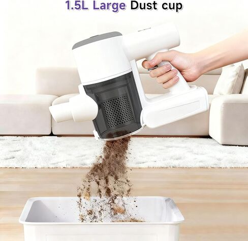 POMBEU Cordless Vacuum Cleaners for Home, Hardwood Floors Vacuum Mop All in One, Lightweight Stick Wireless Cleaner, Detachable Water Tank and Mop. Ideal for Hard Floor & Pet Hair, Mop & Vacuum Combo in Saudi Arabia
