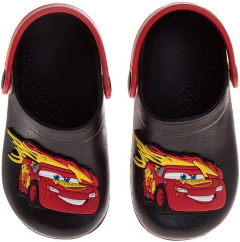 سيارات Josmo Kids Clog Sandal Slid-on Slides for Boys-Lightning McQueen مغلق إصبع القدم مع الخلفية (الأحجام: 5-10 صغار / 11-12 أطفال صغار) in Kuwait