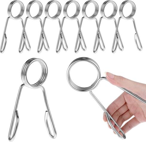 MAQUITA 8 Pack 2 Inch Dumbbell Spring Collars Barbell Clamps Locking Collars Clips for Weightlifting Exercise Fitness Training Supplies (Silver) in Saudi Arabia