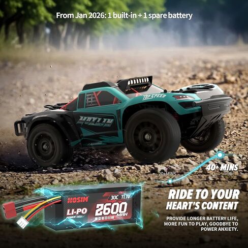 Hosim 1/14 سيارات RC بدون فرش للبالغين بسرعة 50 ميلاً في الساعة ، وشاحنات RC 4x4 جميع التضاريس على الطريق مقاوم للماء عالي السرعة RC Car التحكم عن بعد الشاحنة Carro de Control Remoto Para مع بطارية 3S in Kuwait