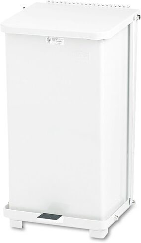 Rubbermaid® Commercial Defenders® Heavy-Duty Steel Step Can RCP ST12EPLWH in Saudi Arabia