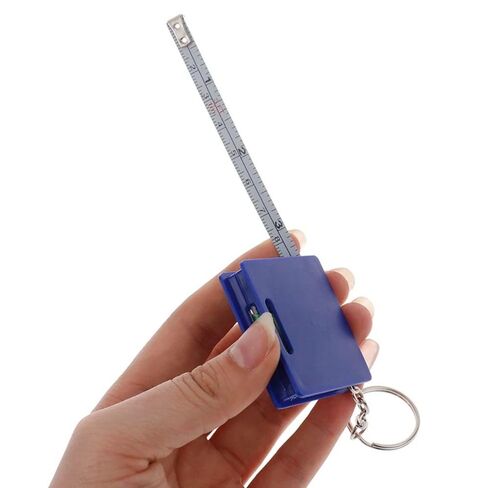 Keychain Construction Tools Roulette Measuring Instrument 1M Retractable Ruler Steel Tape Measure Mini Measure Tape Multifunctional(Blue) in Saudi Arabia