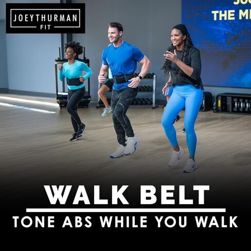 Joey Thurman's Walk Belt, Waist Trimmer for Men and Women Weight Loss for Walking Black with 3 Mini Resistance Bands and 21-Day Walking Challenge Plan in Saudi Arabia