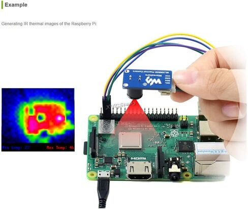 MLX90640 IR Array Thermal Imaging Camera 32×24 Pixels 55° Field of View I2C Interface 3.3V/5V Compatible with Raspberry Pi (ESP32) STM32 @XYGStudy (MLX90640-D55 Thermal Camera) in Saudi Arabia