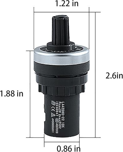 ZHYOHEN 10K Potentiometer Precision Inverter for Variable Speed Drive Inverter Panel Mount Rotary Adjustment in Kuwait