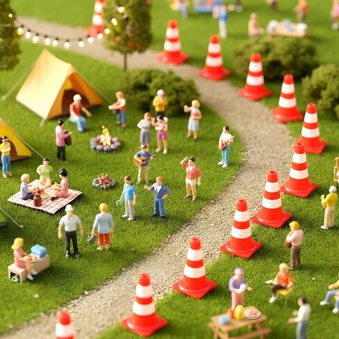30 Pcs Mini Plastic Traffic Cones(with Hole on Top), Sports Safety Cones for Basketball Practice Equipment, Mini Orange Cone for Soccer Practices, Small Driving Practice Cone in Saudi Arabia