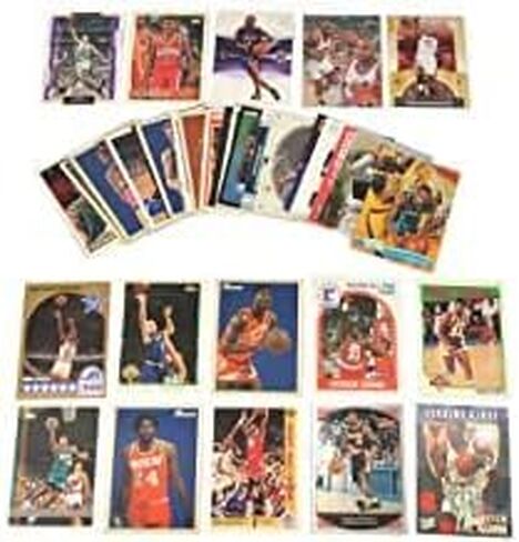 Alleo 100 Official NBA Basketball Cards, Rookies, Stars, Hall of Fame and 1 Authentic Autograph or Jersey Cards in Saudi Arabia
