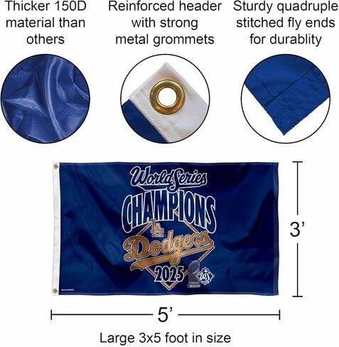 Los Angeles Dodgers 2025 World Champions Series 3x5 Flag in Saudi Arabia