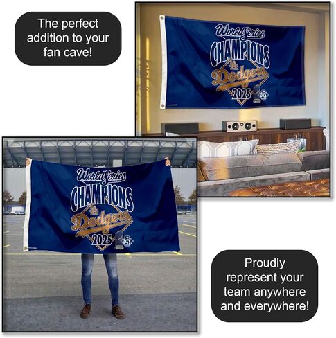Los Angeles Dodgers 2025 World Champions Series 3x5 Flag in Saudi Arabia