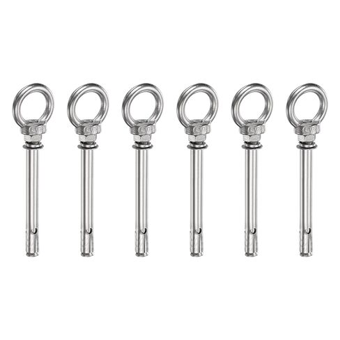 Patikil M8x75mm التوسع رفع Eyebolt، 2 جهاز كمبيوتر شخصى الفولاذ المقاوم للصدأ حلقة رفع توسيع البراغي المسمار الثقيلة العين الداخلية الترباس قفل مع حلقة العين لبناء الجدار الخرساني in Kuwait