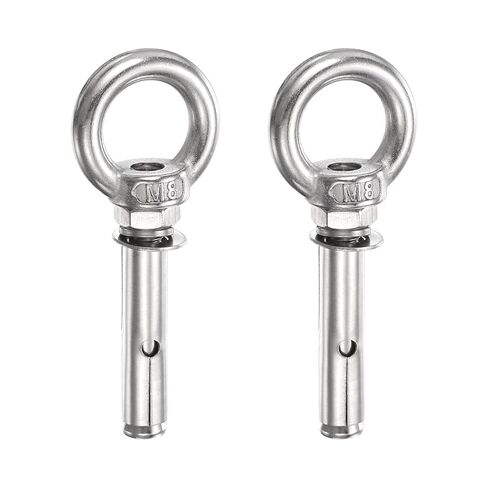 Patikil M8x75mm التوسع رفع Eyebolt، 2 جهاز كمبيوتر شخصى الفولاذ المقاوم للصدأ حلقة رفع توسيع البراغي المسمار الثقيلة العين الداخلية الترباس قفل مع حلقة العين لبناء الجدار الخرساني in Kuwait