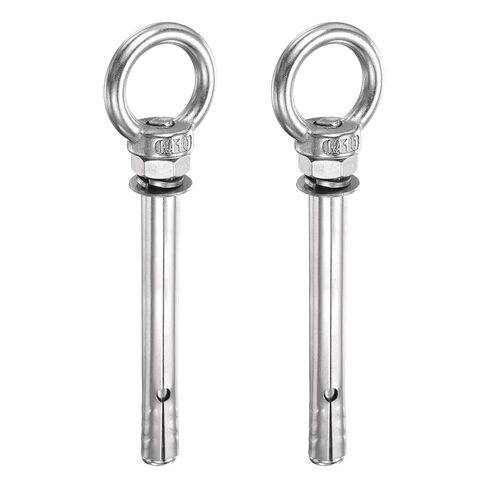 Patikil M8x75mm التوسع رفع Eyebolt، 2 جهاز كمبيوتر شخصى الفولاذ المقاوم للصدأ حلقة رفع توسيع البراغي المسمار الثقيلة العين الداخلية الترباس قفل مع حلقة العين لبناء الجدار الخرساني in Kuwait
