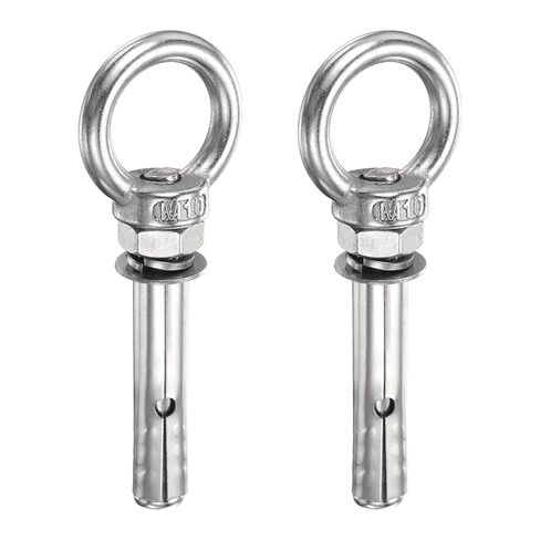 Patikil M8x75mm التوسع رفع Eyebolt، 2 جهاز كمبيوتر شخصى الفولاذ المقاوم للصدأ حلقة رفع توسيع البراغي المسمار الثقيلة العين الداخلية الترباس قفل مع حلقة العين لبناء الجدار الخرساني in Kuwait