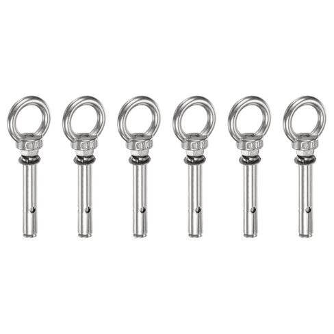 Patikil M8x75mm التوسع رفع Eyebolt، 2 جهاز كمبيوتر شخصى الفولاذ المقاوم للصدأ حلقة رفع توسيع البراغي المسمار الثقيلة العين الداخلية الترباس قفل مع حلقة العين لبناء الجدار الخرساني in Kuwait