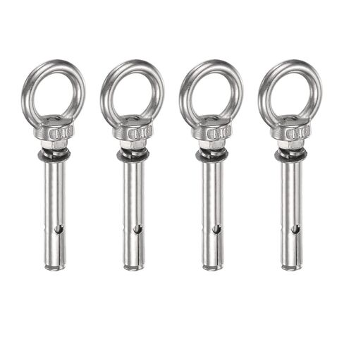 Patikil M8x75mm التوسع رفع Eyebolt، 2 جهاز كمبيوتر شخصى الفولاذ المقاوم للصدأ حلقة رفع توسيع البراغي المسمار الثقيلة العين الداخلية الترباس قفل مع حلقة العين لبناء الجدار الخرساني in Kuwait