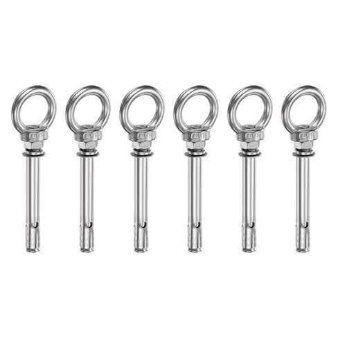 Patikil M8x75mm التوسع رفع Eyebolt، 2 جهاز كمبيوتر شخصى الفولاذ المقاوم للصدأ حلقة رفع توسيع البراغي المسمار الثقيلة العين الداخلية الترباس قفل مع حلقة العين لبناء الجدار الخرساني in Kuwait