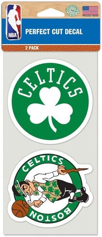 ملصق NBA Boston Celtics Perfect Cut (مجموعة من 2)، 4 × 4 بوصة in Saudi Arabia