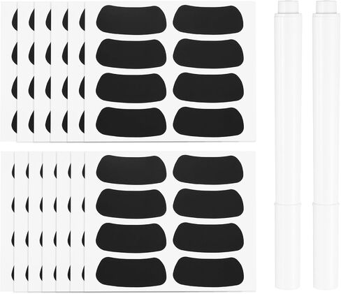 MECCANIXITY 52 Pairs Sports Eye Yellow Stickers, Breathable Sports Eye Adhesive Stickers Strips with 2 White Pencils for Baseball Softball Football Game Day Themed Party in Saudi Arabia