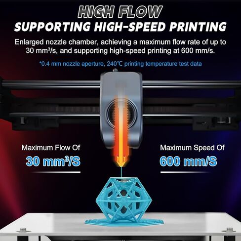 K1C Upgrade Ceramic Heating Block Hotend Kit, 0.2/0.4mm Quick Swap Nozzle Kit, with Silicone Cover, Cleaning Needles and Tools, 3D Printer Hotend 600mm/s High-Speed, Compatible with K1/K1 MAX/K1C in Saudi Arabia