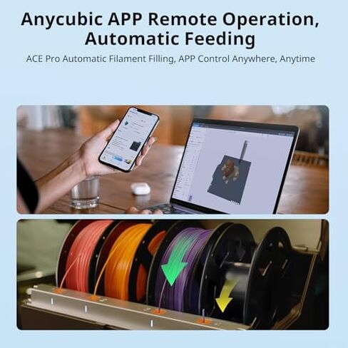 طابعة ANYCUBIC Kobra S1 Combo ثلاثية الأبعاد، التجفيف والطباعة في نفس الوقت، 4 ألوان مذهلة مع Anycubic ACE PRO، طباعة فائقة السرعة 600 مم/ثانية، حجم الطباعة 250 × 250 × 250 مم in Saudi Arabia