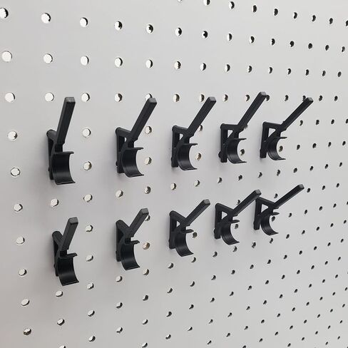'Just Hanging Pegboards' 1/4" Pegboard Angled Thread-Bobbin Storage Hook, Compatible with 1/4" Pegboards. Sewing Organization, Craft Room Display (20, Matte White) in Saudi Arabia