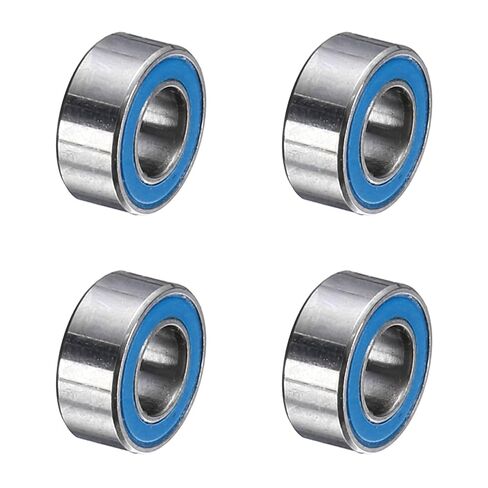 uxcell 4 Pcs 6800-2RS Deep Groove Micro Bearing, 10x19x5mm Double Rubber Sealed Chrome Steel Small Bearings (ABEC5, Z4 Low Noise) in Saudi Arabia