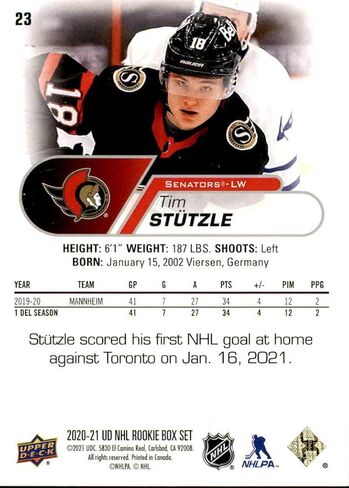 مجموعة بطاقات STAR ROOKIES 2020 2021 Upper Deck NHL Limited Edition Factory مختومة من 25 بطاقة مع Alexis Lafrenière وKirill Kaprizov PLUS آخرين in Saudi Arabia