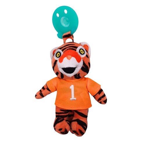 Baby Boy and Girl Silicone Pacifier with College Mascot Stuffed Toy Plush, Collegiately Licensed, Mike The Tiger, LSU University in Saudi Arabia