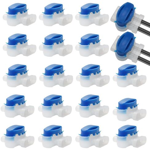 Uenhoy 30 Pcs 3 Way Wire Connectors, Waterproof Electrical IDC 314-Box Pigtail Connectors for 22-14 AWG Cables, Insulation Wire Coupler for Robotic Lawn Mowers Irrigation Applications in Saudi Arabia