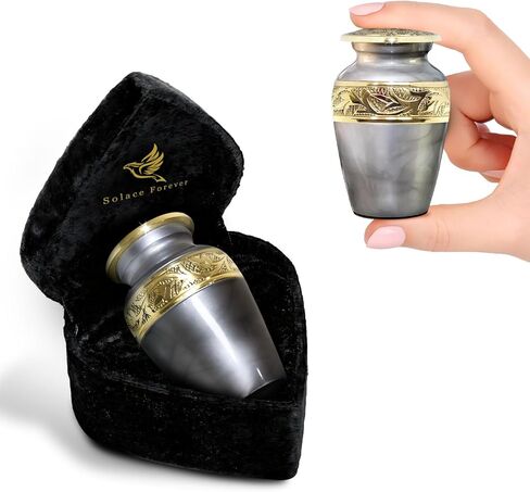 Small Urn for Ashes Adult Male & Female - Miniature Urns for Human Ashes Keepsake - Cremation Memorial Keepsakes for Mom & Dad - Decorative Mini Urns (Pink, Small) in Kuwait