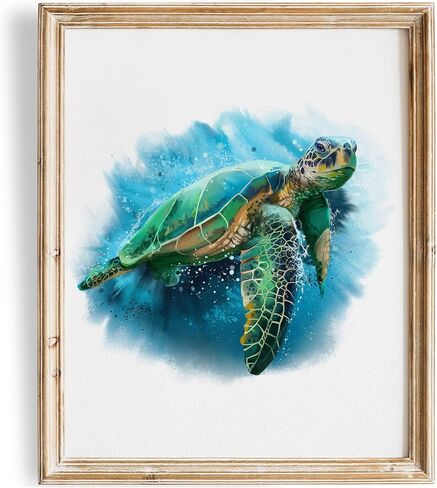 Beach Decor Art Prints (Set of 4) - Unframed - 8x10s | Serene and Inviting Coral-Themed Wall Art Prints | Perfect for Nautical and Ocean-Inspired Home Décor | Bathroom Wall Décor | Apartment Décor in Saudi Arabia