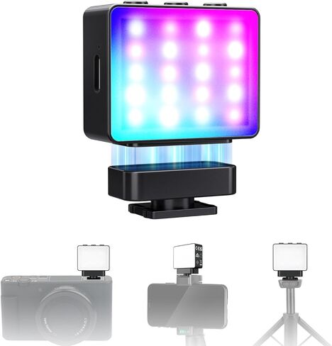NEWER BASICS M20 LED MAGNECT LED ضوء متوافق مع DJI OSMO ACTION 3 4 5 PRO CAGE NEEWER AC009 PRO POCK 3 Accessories Adapter ، Plastic Mini Fill Taild 5600K CRI95+ in Saudi Arabia