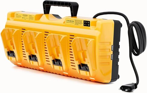 استبدال DCB104 لمحطة شاحن بطارية DeWalt ، 4 شاحن بطارية متعدد المنافذ مع منفذين USB ، متوافق مع DeWalt All 12V 20V Max Lithium Battery in Kuwait