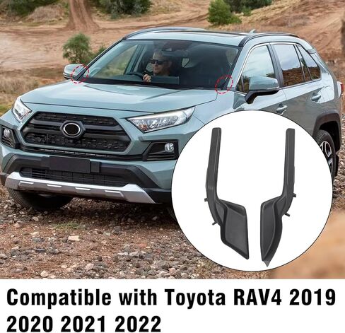 Moonlinks 2PCS Front Windshield Wiper Side Cowl Cover Compatible with Toyota RAV4 2019 2020 2021 2022, Wiper Cowl Extension Cover Trim Left Driver & Right Passenger Side for 53866-0R070/53867-0R070 in Saudi Arabia
