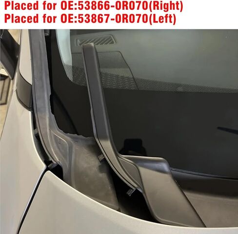 Moonlinks 2PCS Front Windshield Wiper Side Cowl Cover Compatible with Toyota RAV4 2019 2020 2021 2022, Wiper Cowl Extension Cover Trim Left Driver & Right Passenger Side for 53866-0R070/53867-0R070 in Saudi Arabia