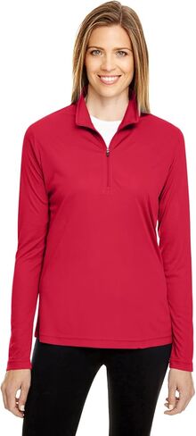 Team 365 Ladies' Zone Performance Quarter-Zip L SPORT LIGHT BLUE in Saudi Arabia
