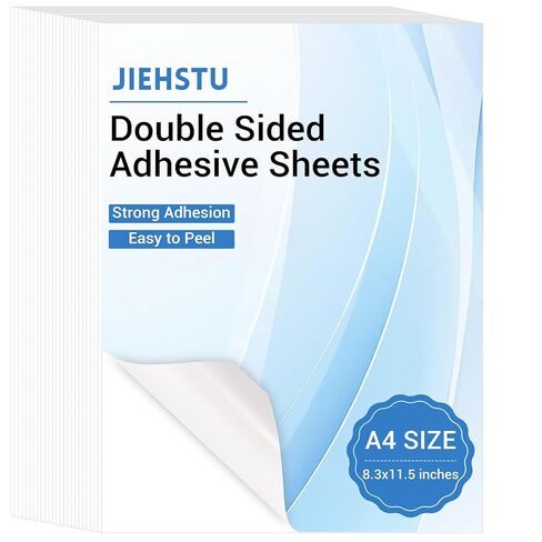 30 Sheets A4 Double Sided Adhesive Sheets, 8.3 x 11.5 Inch Super Strong Sticky Tape for Arts Craft Scrapbooking Photo Albums Home Decorative in Saudi Arabia
