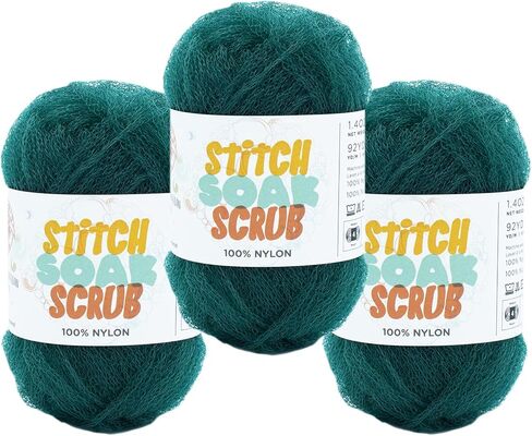 (3 عبوة) Lion Brand Yarn Stitch Soak Scrub Scrub Nyn For Harps ، الياقوت in Kuwait