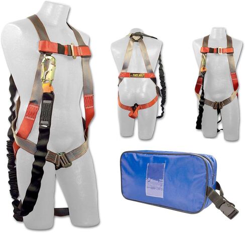 Madaco Safety Products Roof Construction Fall Protection Full Body Industrial Safety Harness Internal Shock Absorbing 6FT Lanyard Kit Size M-XXL in Saudi Arabia