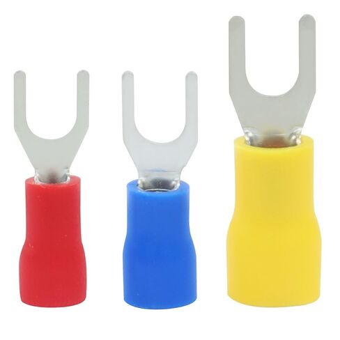 AKVIBG 245 Pcs Insulated Fork Terminal Connectors Set, U-Type Crimp Connectors Wire Forks 22-16/16-14/12-10 AWG, #8 Fork Spade Connectors for Electrical Wiring/DIY Enthusiasts in Saudi Arabia