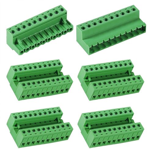 HaoDuoQian 6Pin 5.08mm Pitch DIY PCB Mount Screw، 10 قطع 6 دبابيس موصل كتلة طرفية من نوع Phoenix و10 قطع 6 دبابيس Phoenix Plug (10 أزواج) in Kuwait