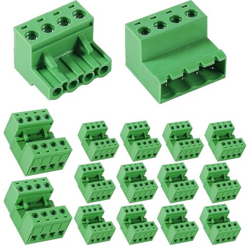 HaoDuoQian 6Pin 5.08mm Pitch DIY PCB Mount Screw، 10 قطع 6 دبابيس موصل كتلة طرفية من نوع Phoenix و10 قطع 6 دبابيس Phoenix Plug (10 أزواج) in Kuwait