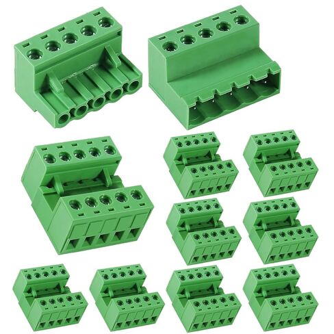 HaoDuoQian 6Pin 5.08mm Pitch DIY PCB Mount Screw، 10 قطع 6 دبابيس موصل كتلة طرفية من نوع Phoenix و10 قطع 6 دبابيس Phoenix Plug (10 أزواج) in Kuwait