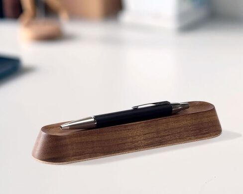 Wood Pen Tray, Wooden Pen Holder, Minimalist Pen Rest, Wooden Desk Organizer Tray (WALNUT) in Saudi Arabia
