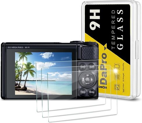 [3Pcs SX730 / SX740 Screen Protector for Canon PowerShot SX730 HS/SX740 HS Camera,Tempered Glass,9H Hardness,Anti-Scratch,Anti-Bubble,Easy Installation in Saudi Arabia