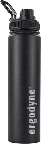 Insulated Water Bottle, Stainless Steel, Dual Cap Opening, 25 oz, Ergodyne Chill Its 5152,Orange in Saudi Arabia