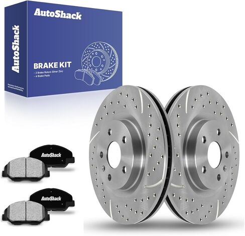 Autoshack Front Brake Kit Replacement for 2008-2014 Cadillac CTS 3.0L 3.6L V6 AWD RWD Disc Brake Rotors with Ceramic Brake Pads 12.4" (316.0 mm) SCD1332R65159 in Saudi Arabia