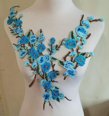 1SET QUINK SAKURA FLOWER EMBROIDERY IRON ON THESTINGER in Kuwait